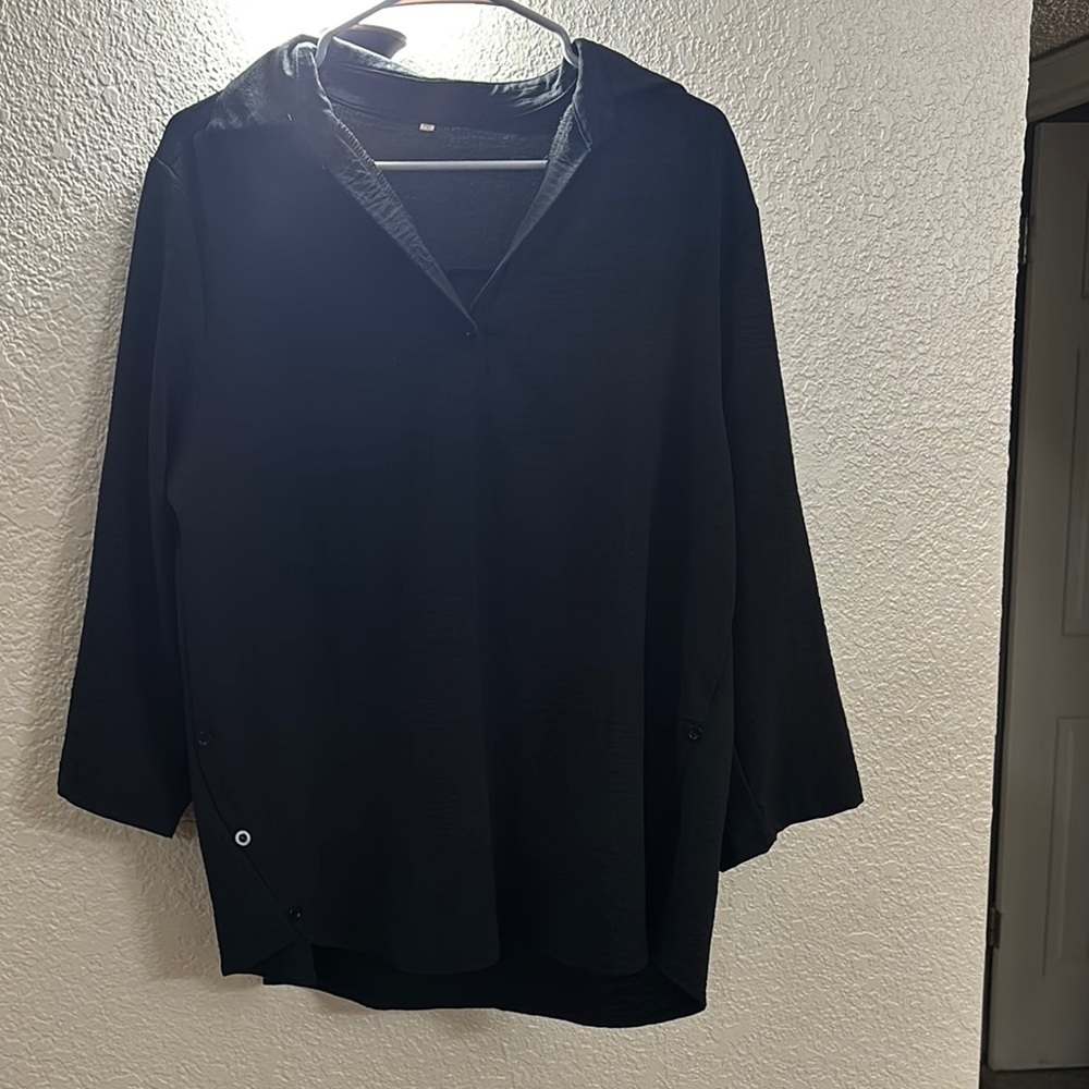 Elegant Black Button-Down Shirt